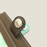 [フレンチカーフ] <br>IDストラップ両面横<br>color：ダークブラウン
