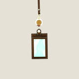 [French calf] <br>ID strap double-sided vertical<br>color: dark brown