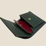 [French calf] <br>mini international wallet<br>color: dark green
