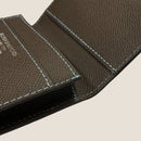 [French calf] <br>Through gachi card case<br>color: Dark brown