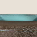 [French calf] <br>Through gachi card case<br>color: Dark brown