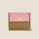 [French calf] <br>Mini -snap wallet<br>Color: Mauve Pink x Tope