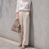 [Taurillon Lagoon x Crocodile]<br>Voyage M bag<br>color: taupe x taupe
