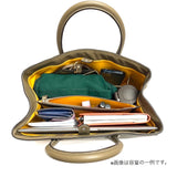 [French calf] <br>gusset tote bag<br>color: black