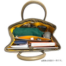[フレンチカーフ] <br>マチトートバッグ<br>color：インクブルー<br>【受注生産】