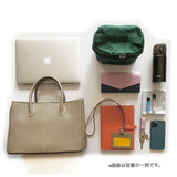 [フレンチカーフ] <br>マチトートバッグ<br>color：トープ