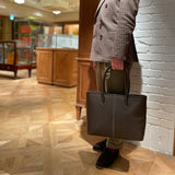 [French calf] <br>Royal M tote bag<br>color: dark brown