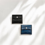 [Indigo dyed crocodile] <br>mini snap wallet<br>[Made to order]