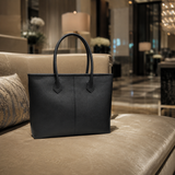 [French calf] <br>Royal M tote bag<br>color: black