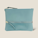 [French calf] <br>Pouch M<br>color: Aqua Blue