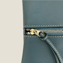 [French calf] <br>Pouch M<br>color: Aqua Blue