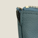 [French calf] <br>Pouch M<br>color: Aqua Blue