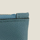 [French calf] <br>Pouch M<br>color: Aqua Blue
