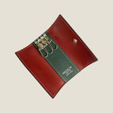 [French calf] <br>triple key case<br>color: dark green