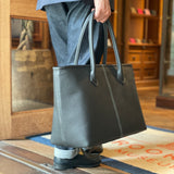 [French calf] <br>Royale L tote bag<br>color: black<br>[Made to order]