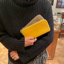 [フレンチカーフ] <br>Lジップロングウォレット<br>color：トープ