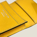 [French calf] <br>Through gachi card case<br>color: Yellow