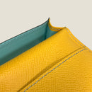 [French calf] <br>Through gachi card case<br>color: Yellow