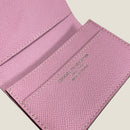 [French calf] <br>Through gachi card case<br>color: Mauve Pink