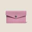 [French calf] <br>Flap card case<br>color: Mauve Pink