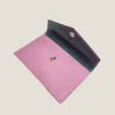 [French calf] <br>Flap card case<br>color: Mauve Pink