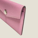 [French calf] <br>Flap card case<br>color: Mauve Pink