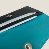 [French calf] <br>flap card case<br>color: navy