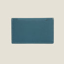 [フレンチカーフ] <br>フラップカードケース<br>color：ジーンブルー