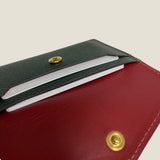 [French calf] <br>flap card case<br>color: dark green