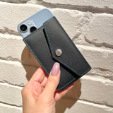 [French calf] <br>flap card case<br>color: navy