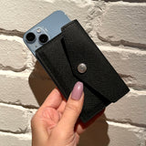 [French calf] <br>flap card case<br>color: black