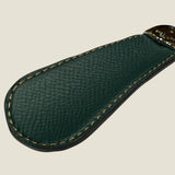 [French calf] <br>shoehorn<br>color: citroen green