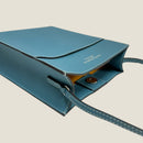 [French calf]<br>Box Sacoche L<br>color: Gene Blue