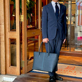 [French calf] <br>Royale L tote bag<br>color: navy<br>[Made to order]