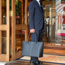 [French calf] <br>Large tote bag<br>color: Black