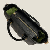 [Shrink leather]<br>Athena shoulder bag<br>color: black