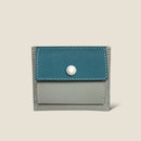 [French calf] <br>Mini -snap wallet<br>color: Gene Blue x Ice Gray