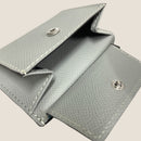 [French calf] <br>Mini -snap wallet<br>color: Gene Blue x Ice Gray