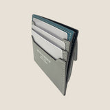 [French calf] <br>mini snap wallet<br>color: Jean blue x ice gray