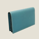 [French calf] <br>Through gachi card case<br>color: Gene Blue