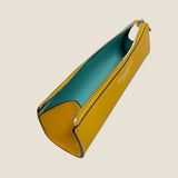 [フレンチカーフ]<br>ファスナーペンケース<br>color：イエロー<br>【９月下旬入荷予定】