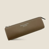 [フレンチカーフ]<br>ファスナーペンケース<br>color：トープ