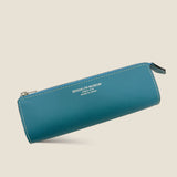 [フレンチカーフ]<br>ファスナーペンケース<br>color：ジーンブルー