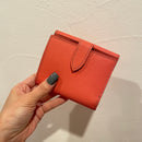 [フレンチカーフ]<br>ホックアップウォレット<br>color：オレンジ