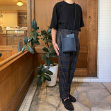 [French calf]<br>Box sacoche L<br>color: navy