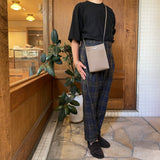[French calf]<br>Box sacoche L<br>color: taupe
