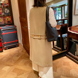 [シュリンクレザー]<br>トゥティトートバッグ<br>color：ネイビー