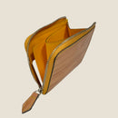[Persimmon astringent dyeing] <br>Half L zip wallet