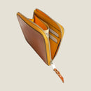 [Persimmon astringent dyeing] <br>Half L zip wallet