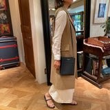 [French calf]<br>Box sacoche L<br>color: navy
